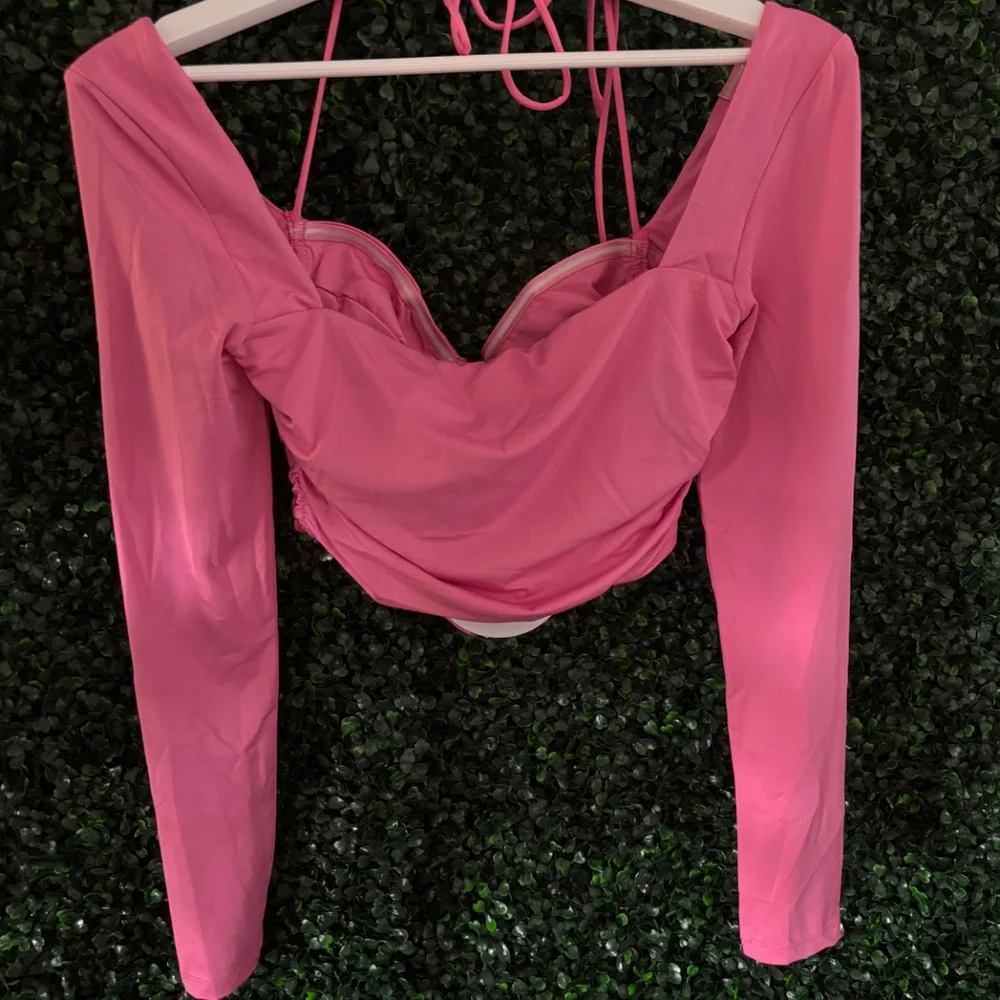 Princess Polly Galyn Long Sleeve Top Pink US 4 BNWT - Picture 3 of 4